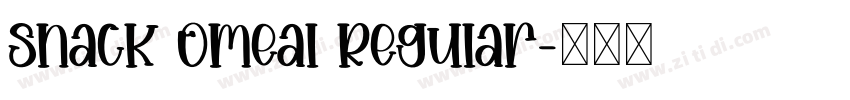 Snack Omeal Regular字体转换